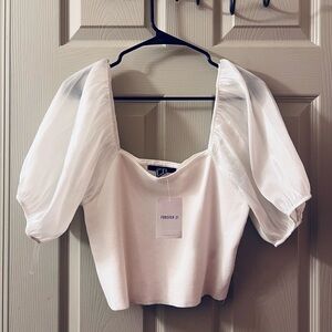 Forever 21 Cream Puff Sleeve Blouse